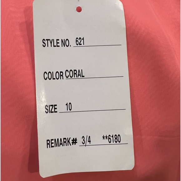 Jordan Peach Satin Rosette Long Evening Gown. Size 10. - Picture 9 of 10